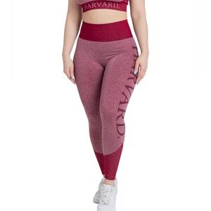 NWT Authentic Gear: Harvard High-Waist Seamless Leggings with Side Script